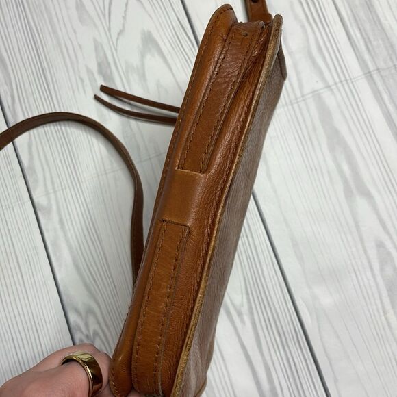 Madewell simple Crossbody Bag English Saddle Brown Leather One Size - Picture 8 of 12